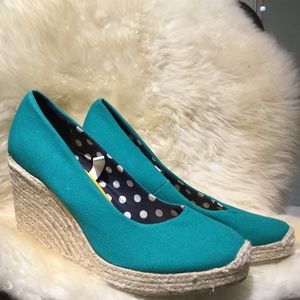 Merona Teal Wedges